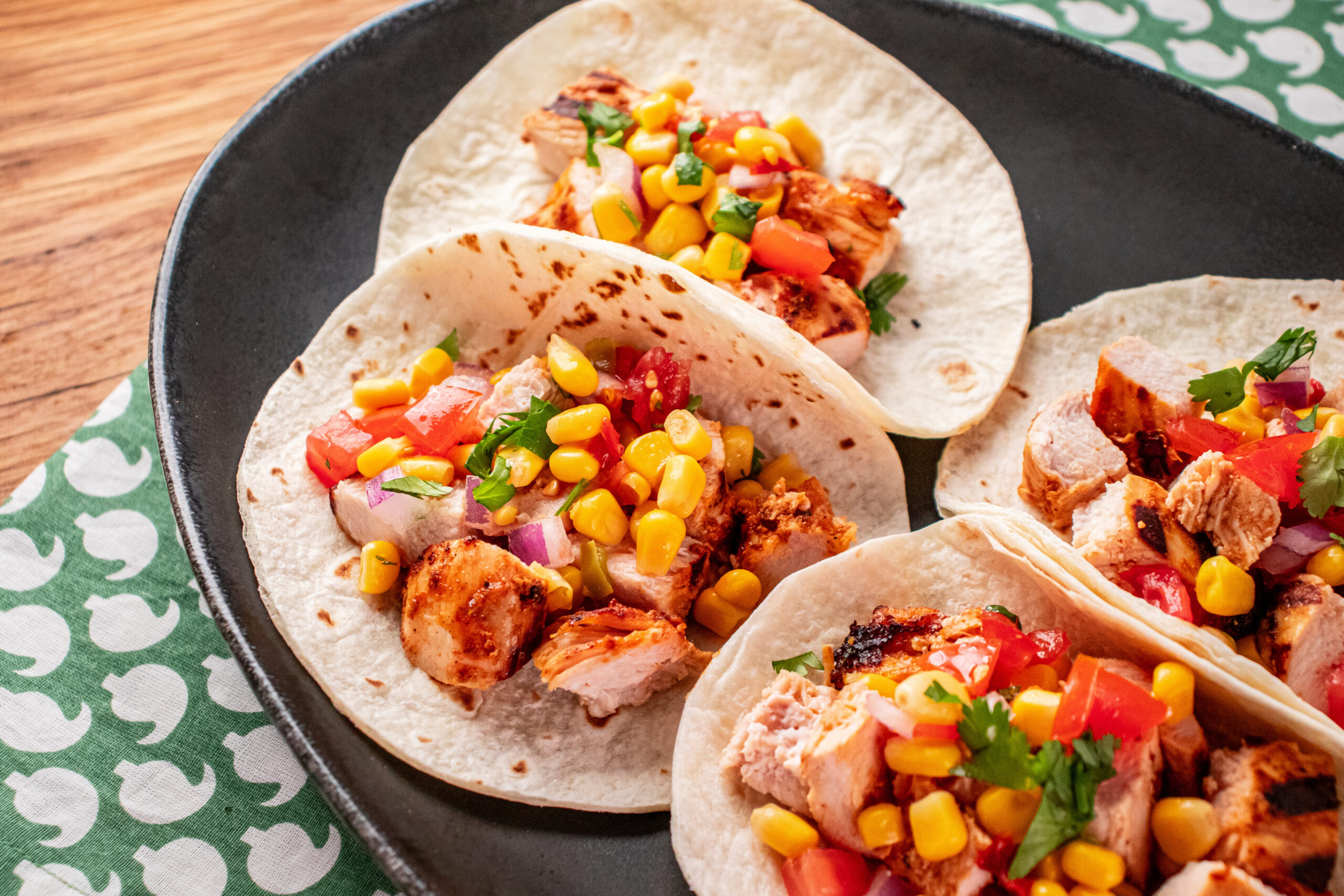 Barbecue Chicken Tacos with Mexicorn Salsa