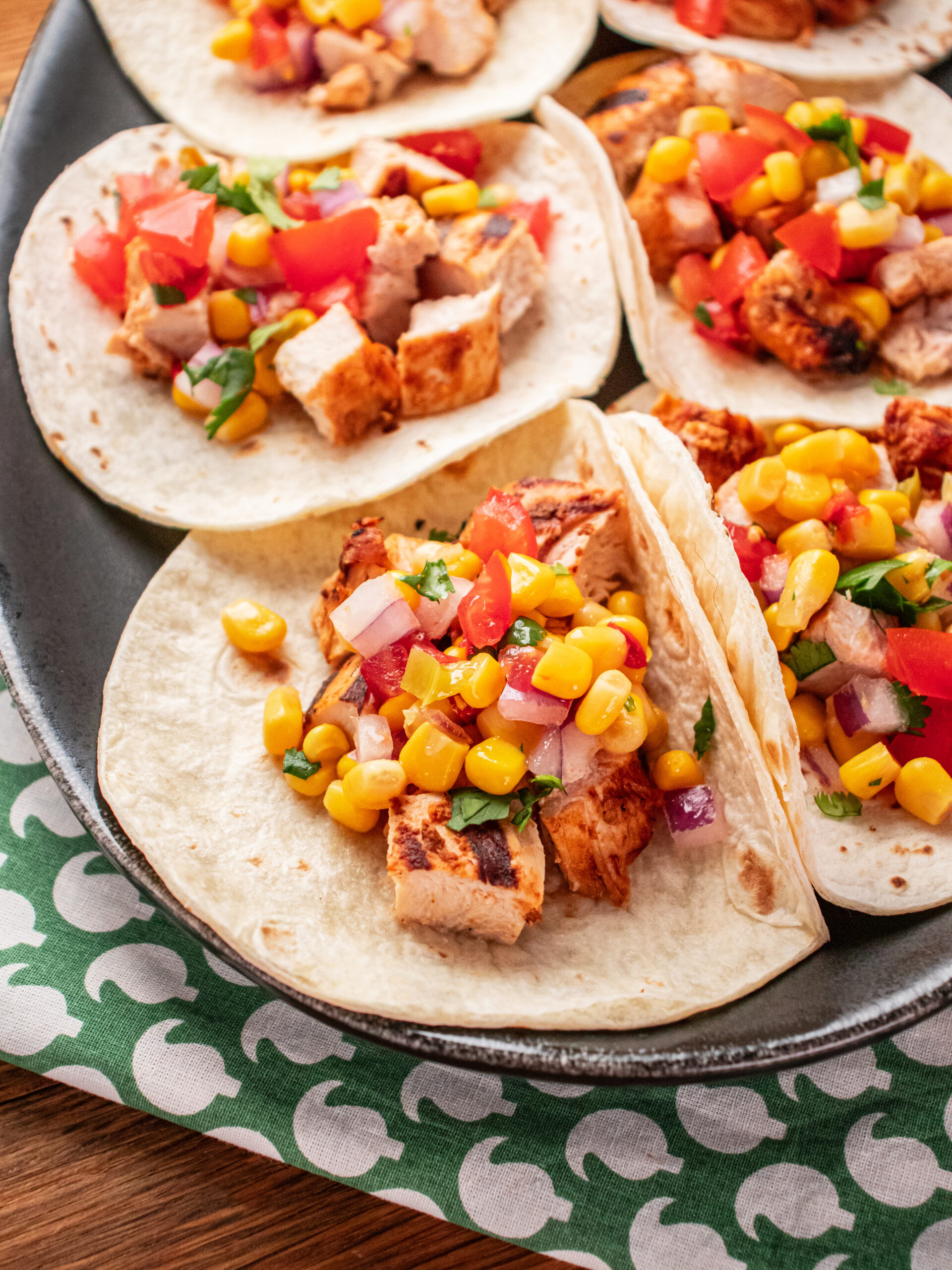 Barbecue Chicken Tacos with Mexicorn Salsa