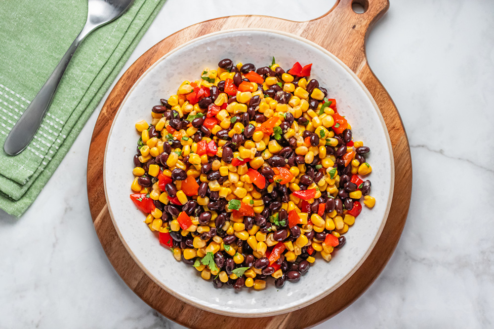 Black Bean and Corn Salad with Honey Lime Dressing