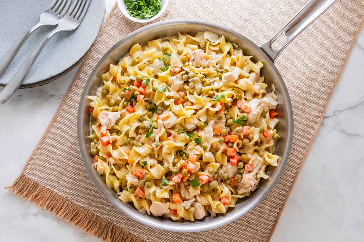 Chicken Pot Pie Noodles 