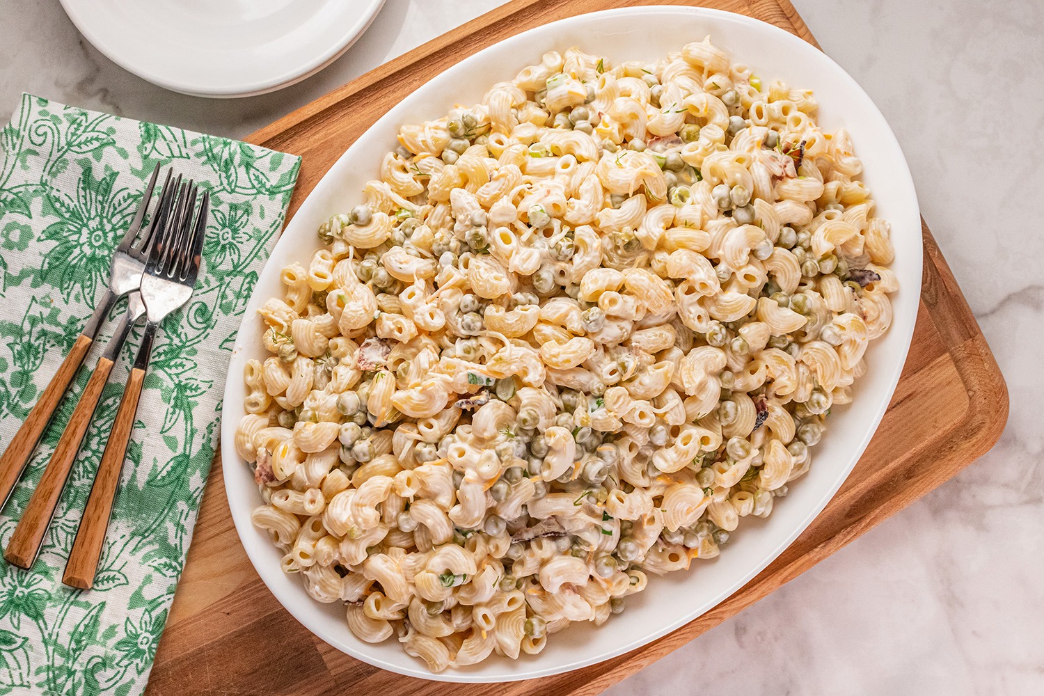 Creamy Pasta and Pea Salad