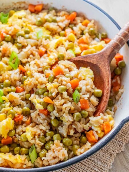 Fried Rice with Peas and Carrots 