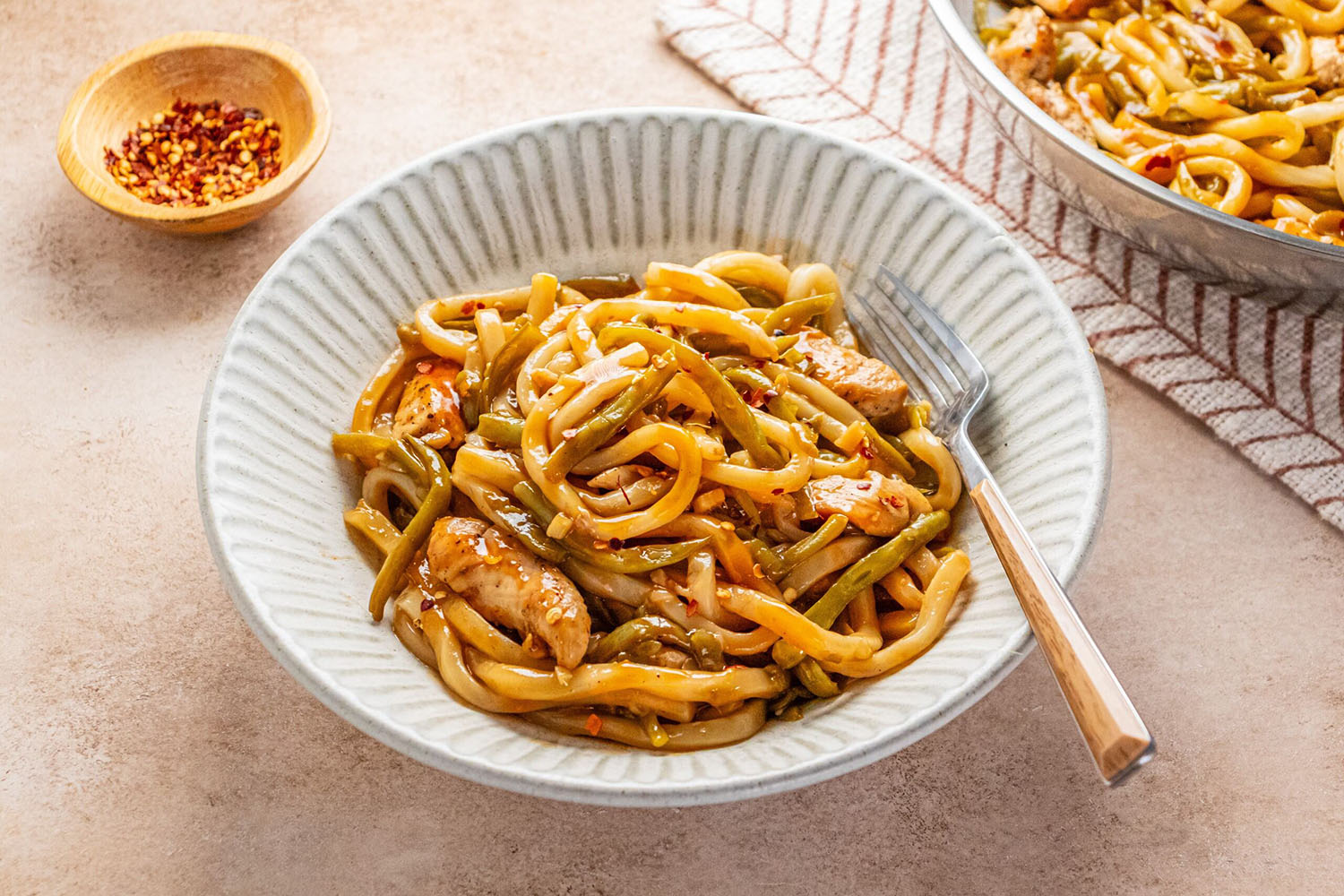 Ginger Chicken and Green Bean Noodles