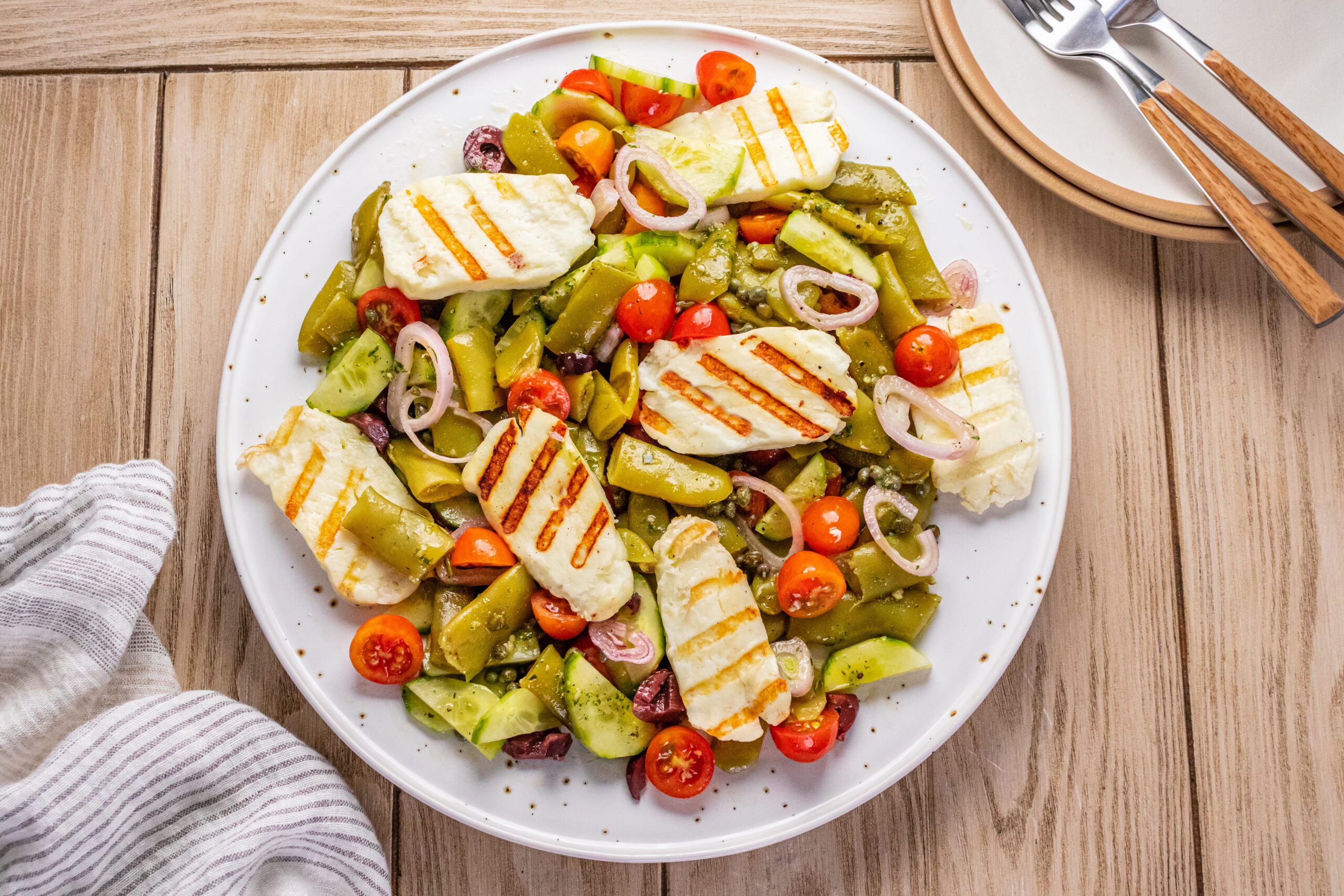 Green Bean Grilled Cheese Salad