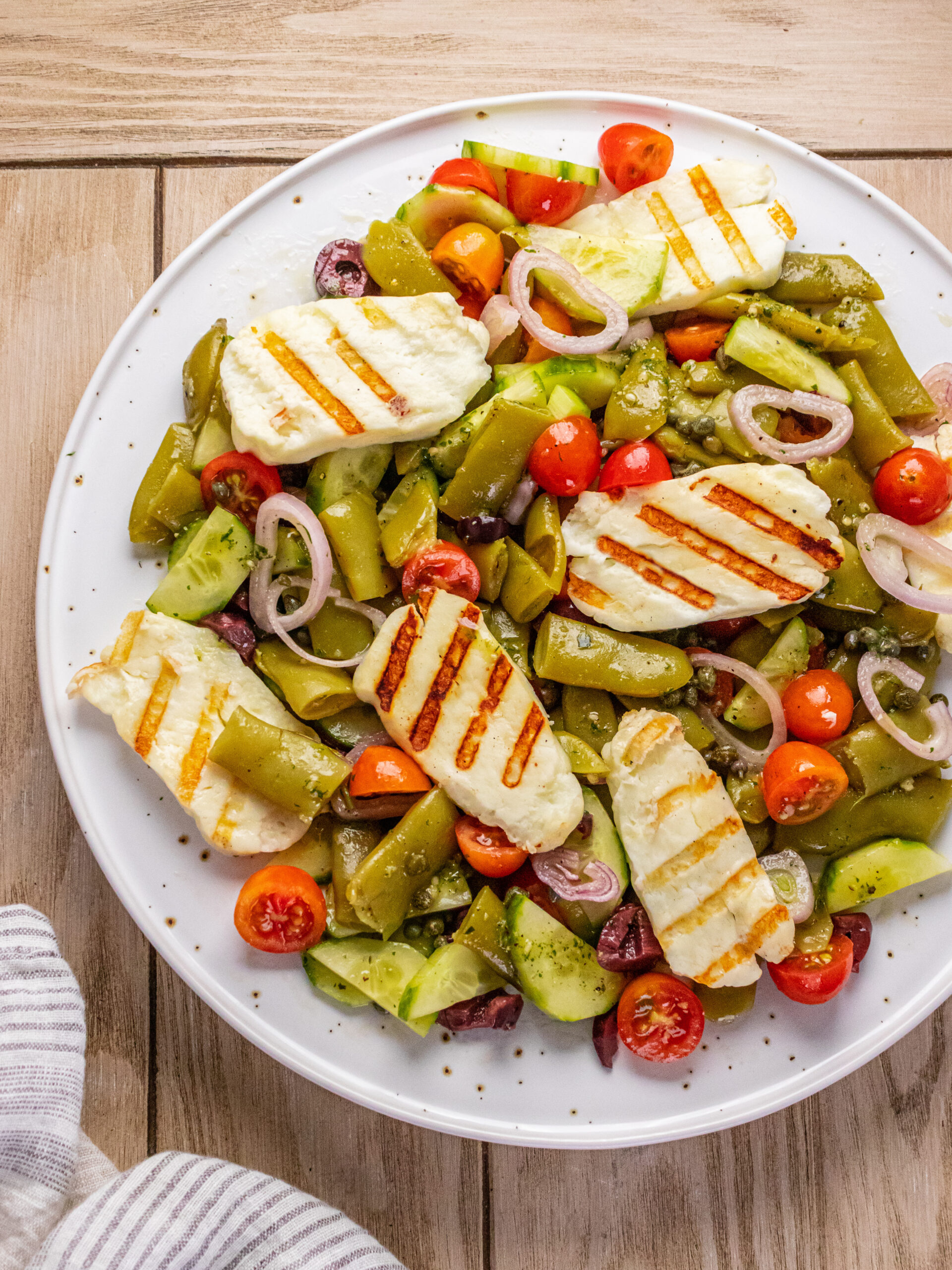 Green Bean Grilled Cheese Salad