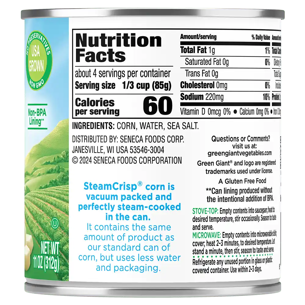 http://Green%20Giant%20SC%20Super%20Sweet%20White%20WK%20Corn%20SS01%2011oz%20BACK%201%20result