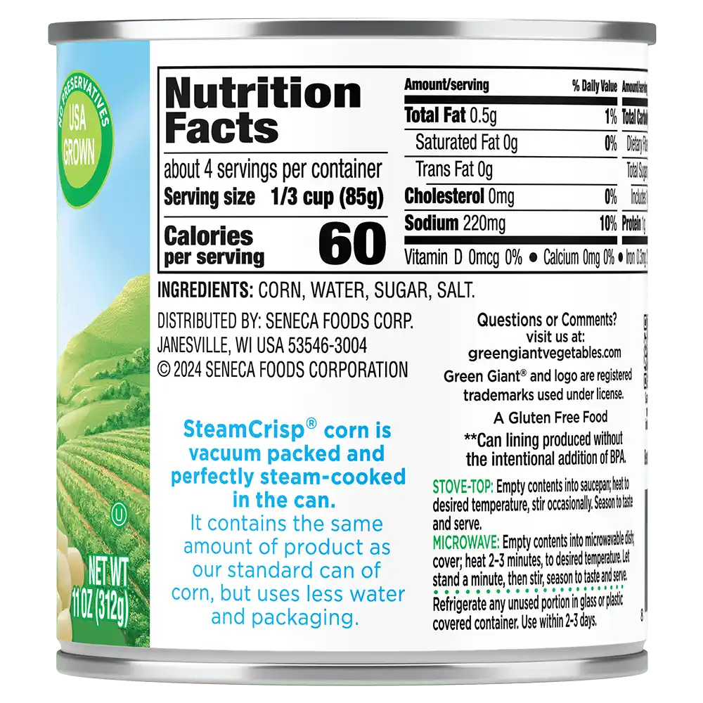 http://Green%20Giant%20SC%20White%20Shoepeg%20Whole%20Kernel%20Corn%20S01%2011oz%20BACK%201%20result