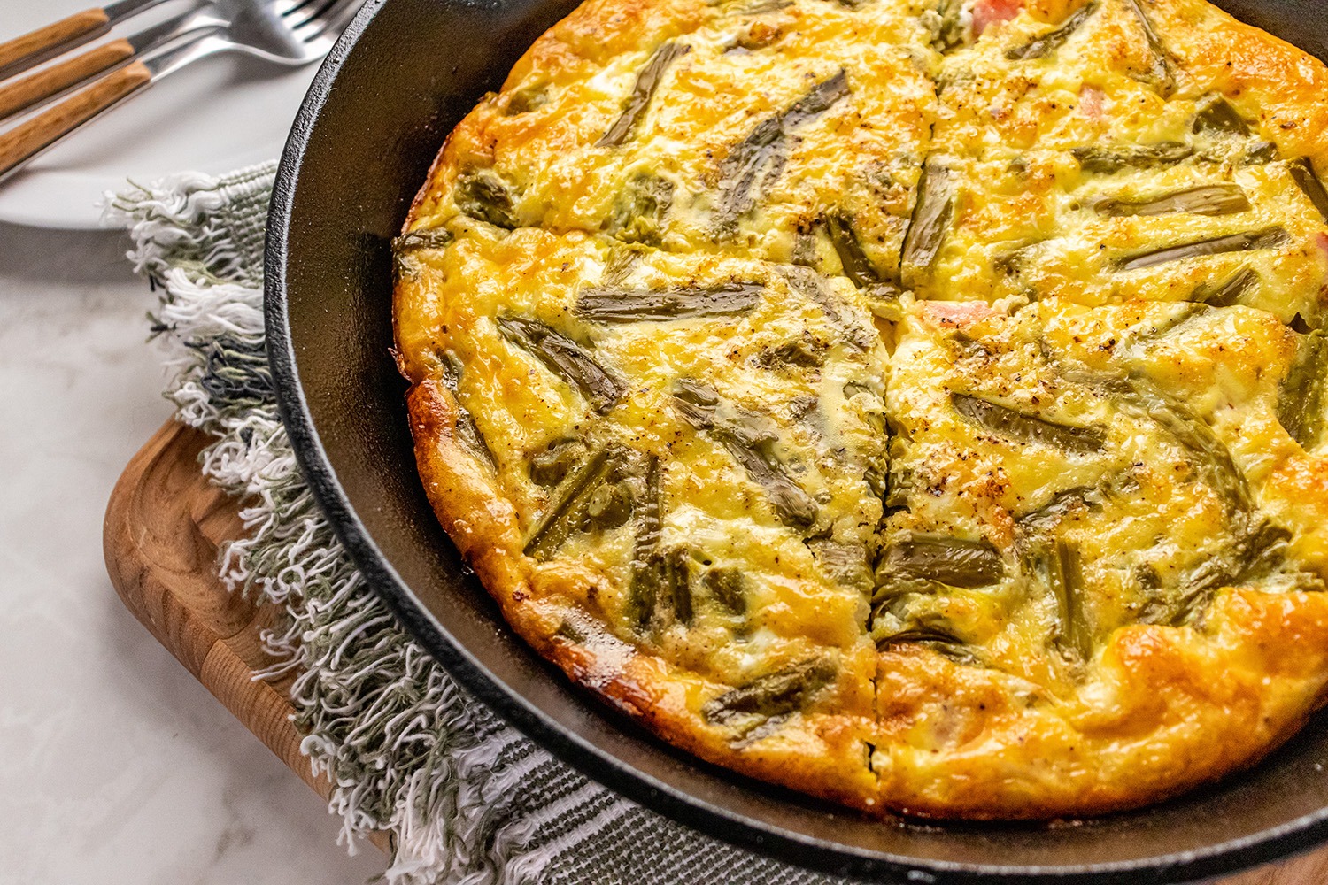 Ham and Asparagus Frittata