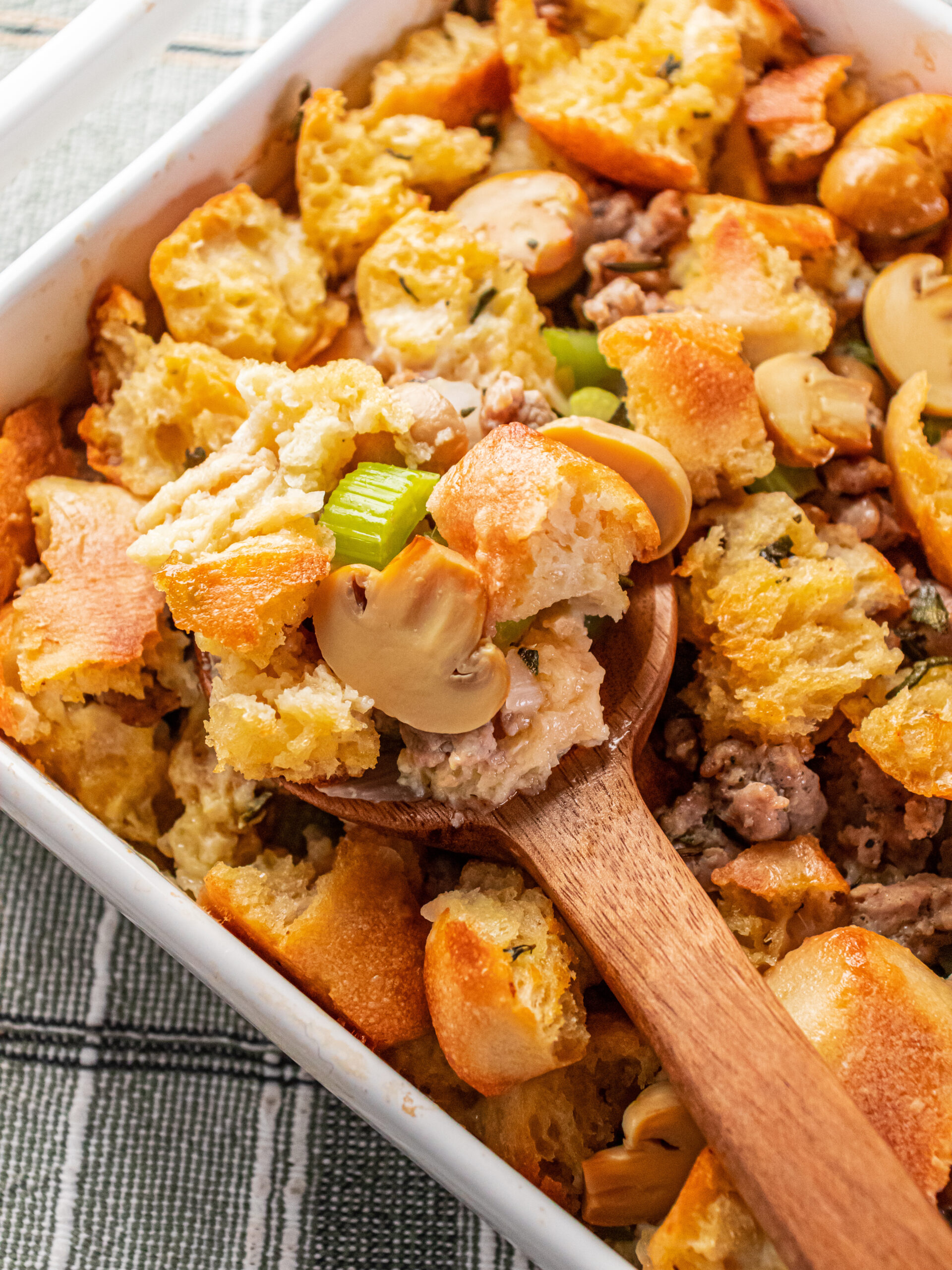 Holiday Mushroom and Sausage Stuffing