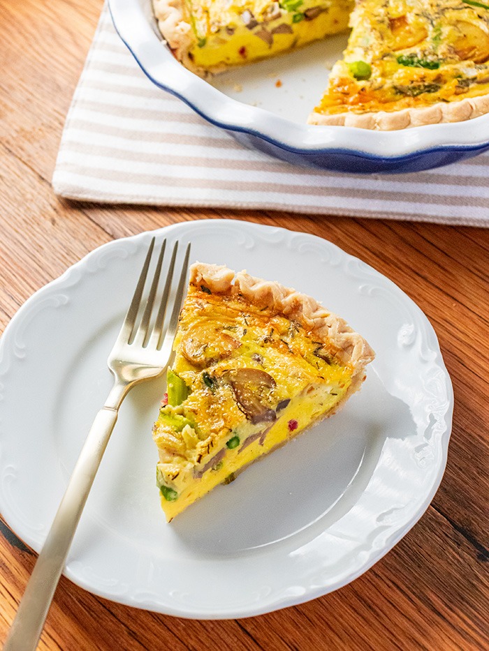 Mushroom Asparagus Quiche