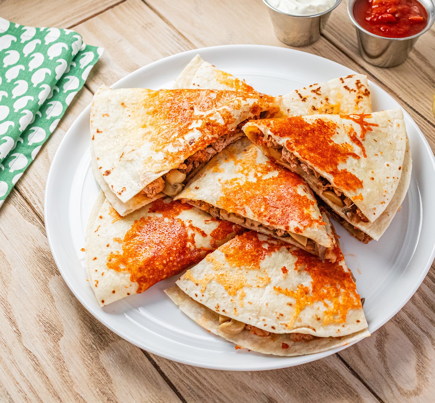 Mushroom Quesadilla Dorada