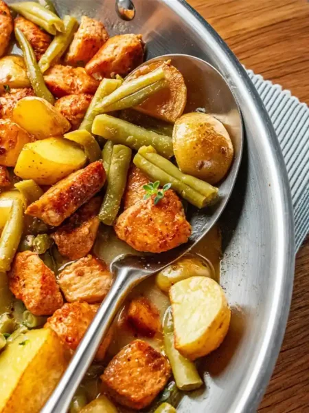 One-Pan Honey Mustard Chicken, Potatoes and Green Beans