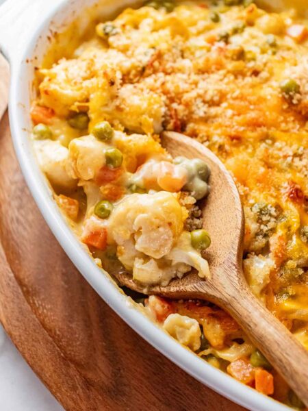 Pea and Carrot Casserole with Cauliflower