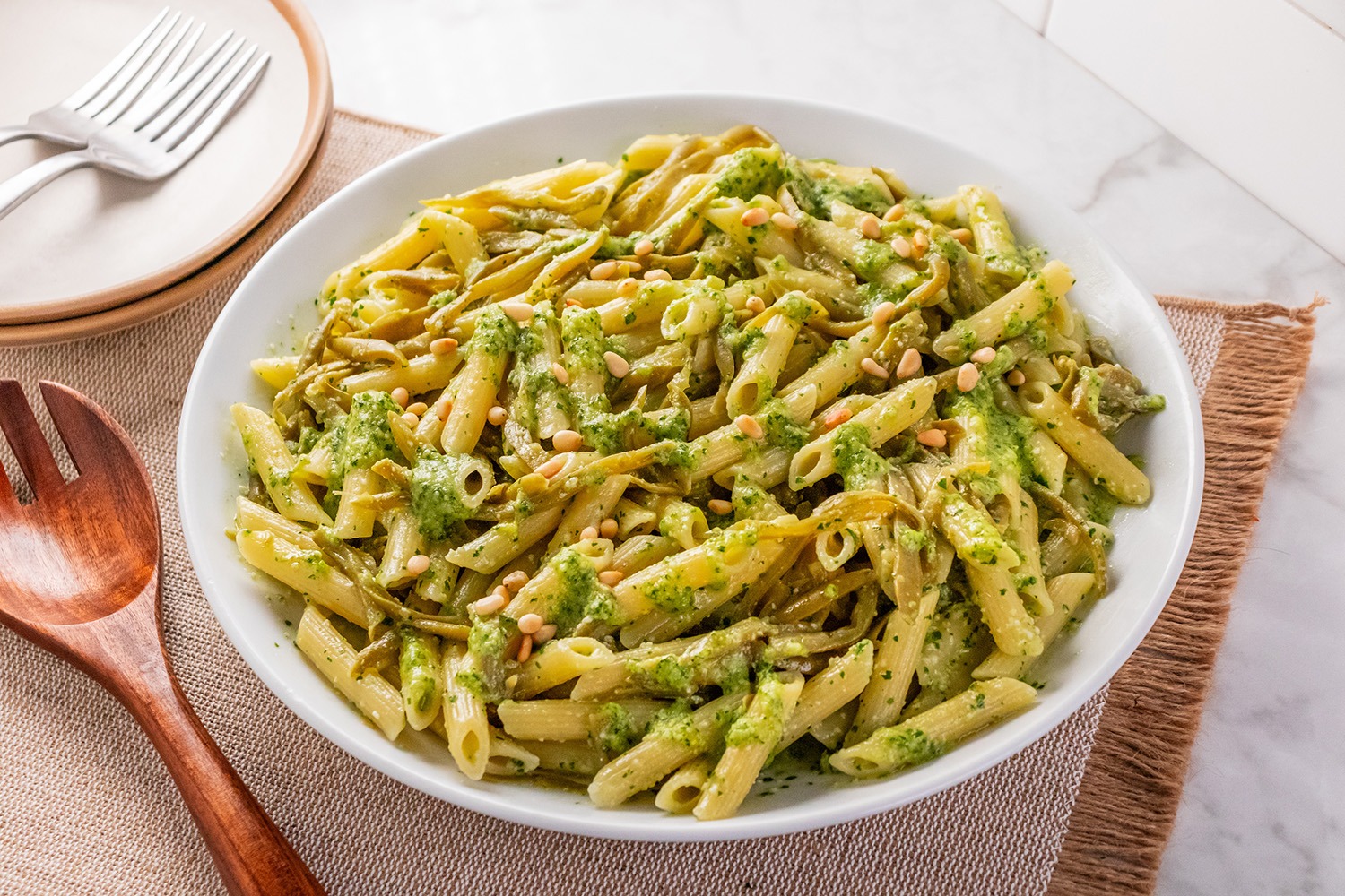 Pesto Pasta with Green Beans