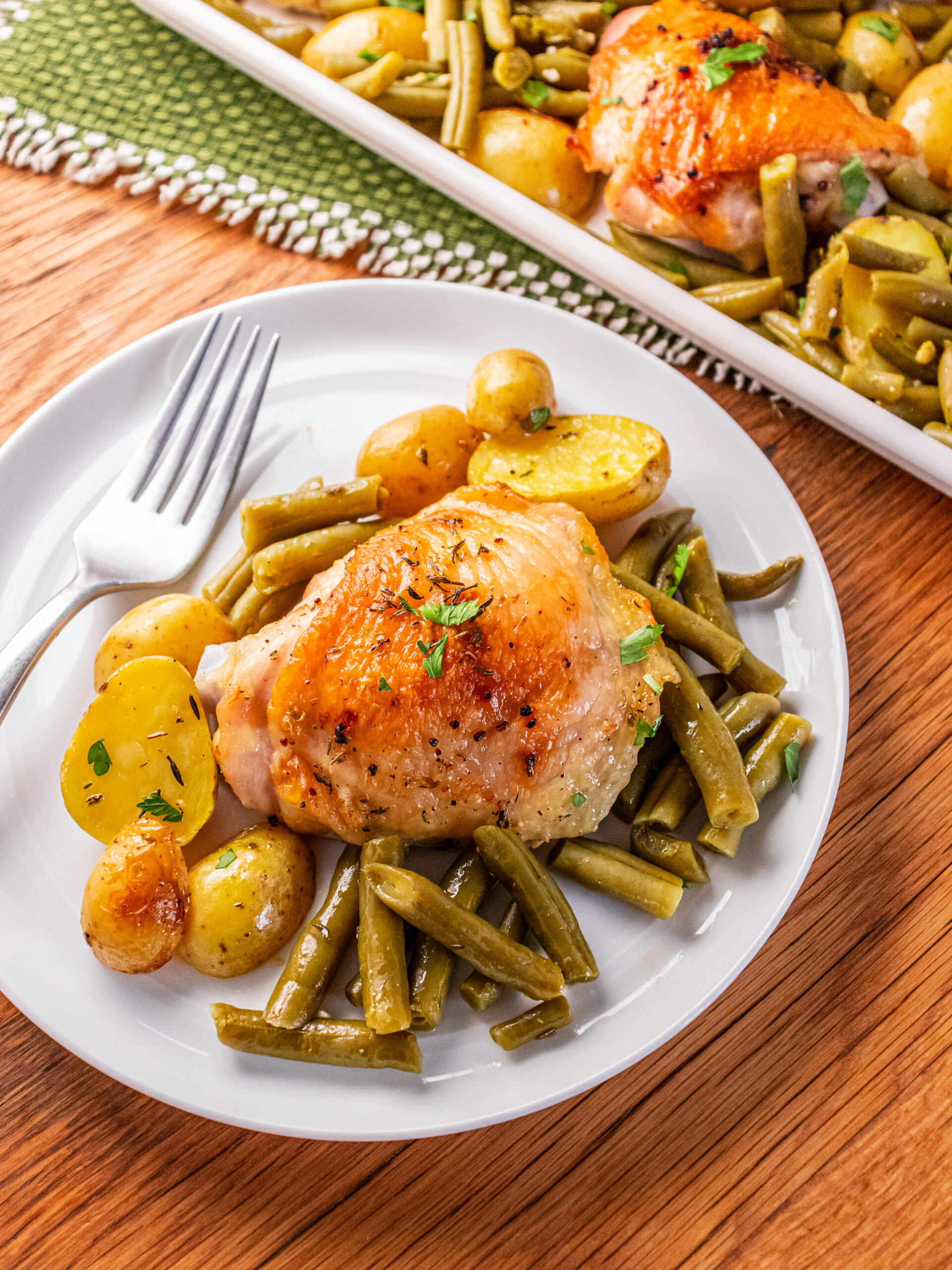 Sheet Pan Chicken with Green Beans and Potatoes