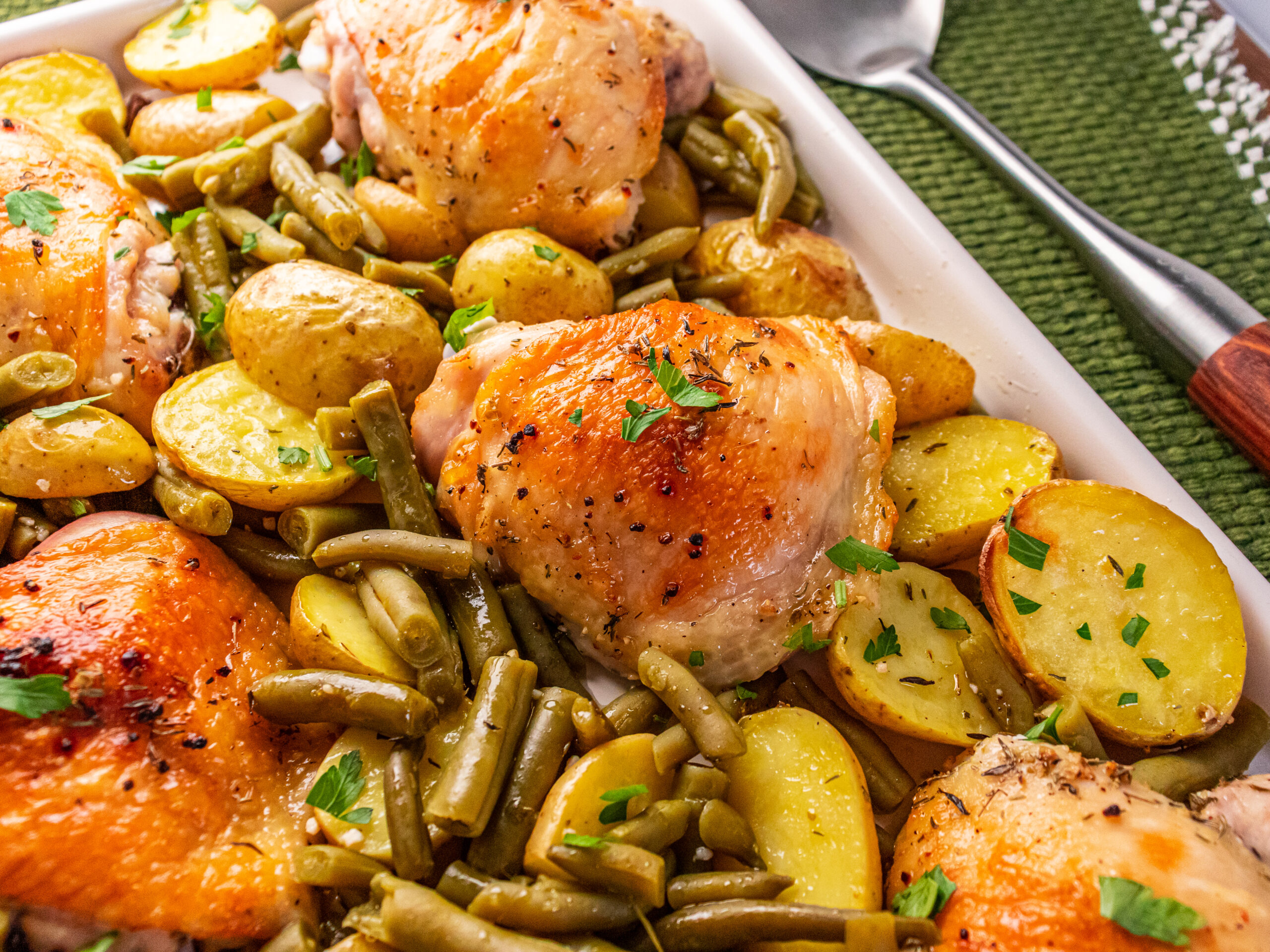 Sheet Pan Chicken with Green Beans and Potatoes