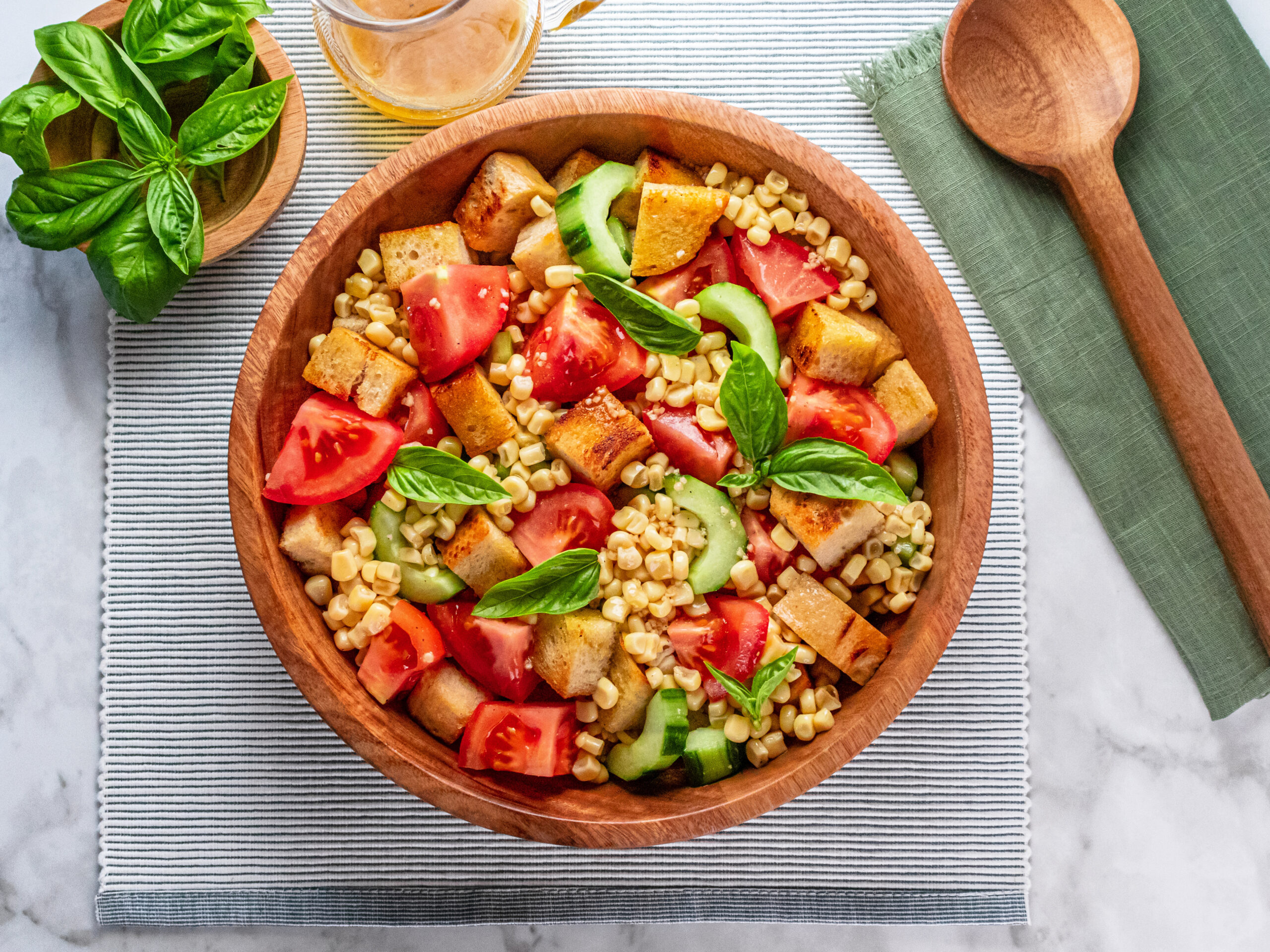 Sweet Corn Panzanella Salad