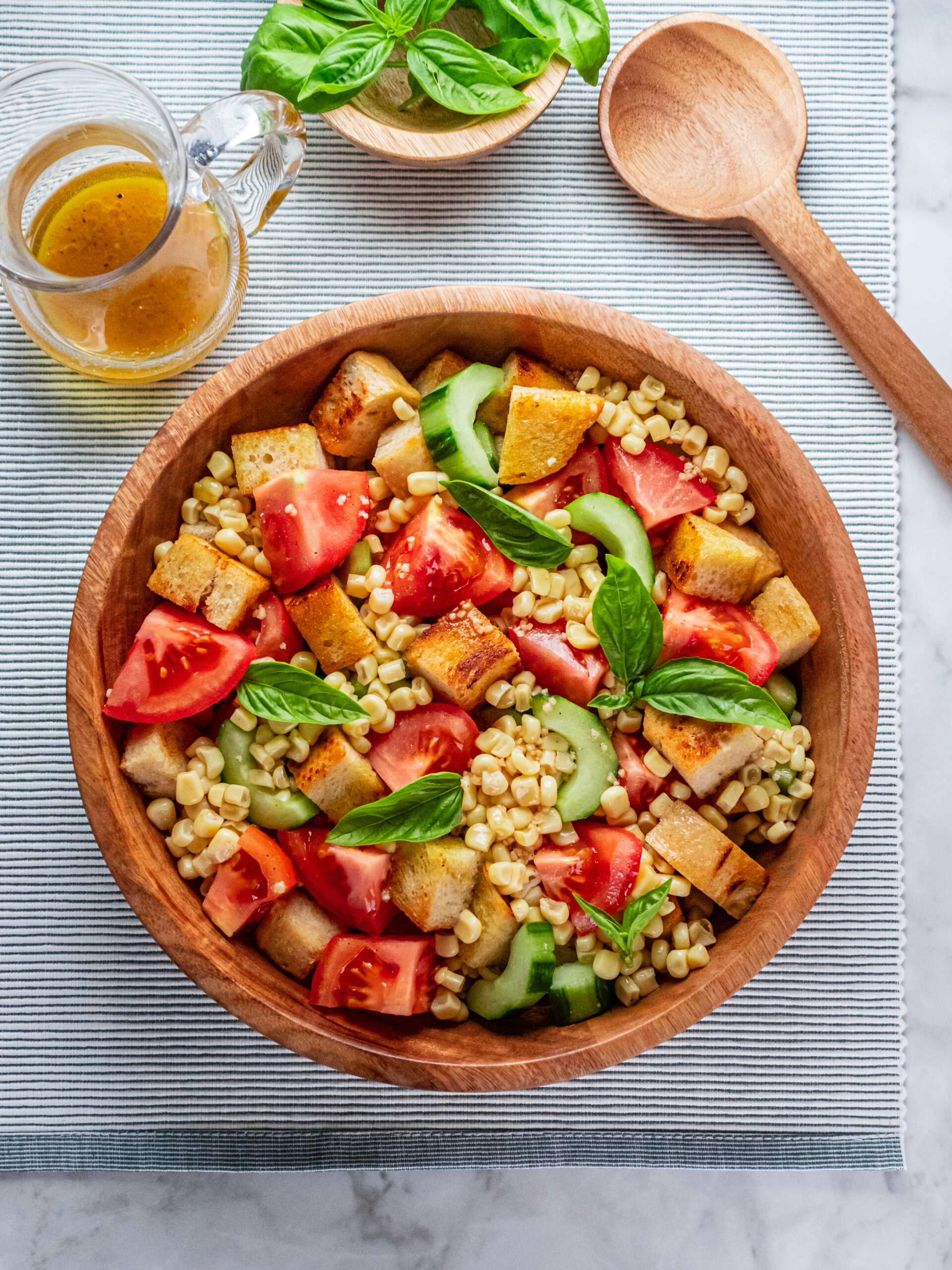 Sweet Corn Panzanella Salad