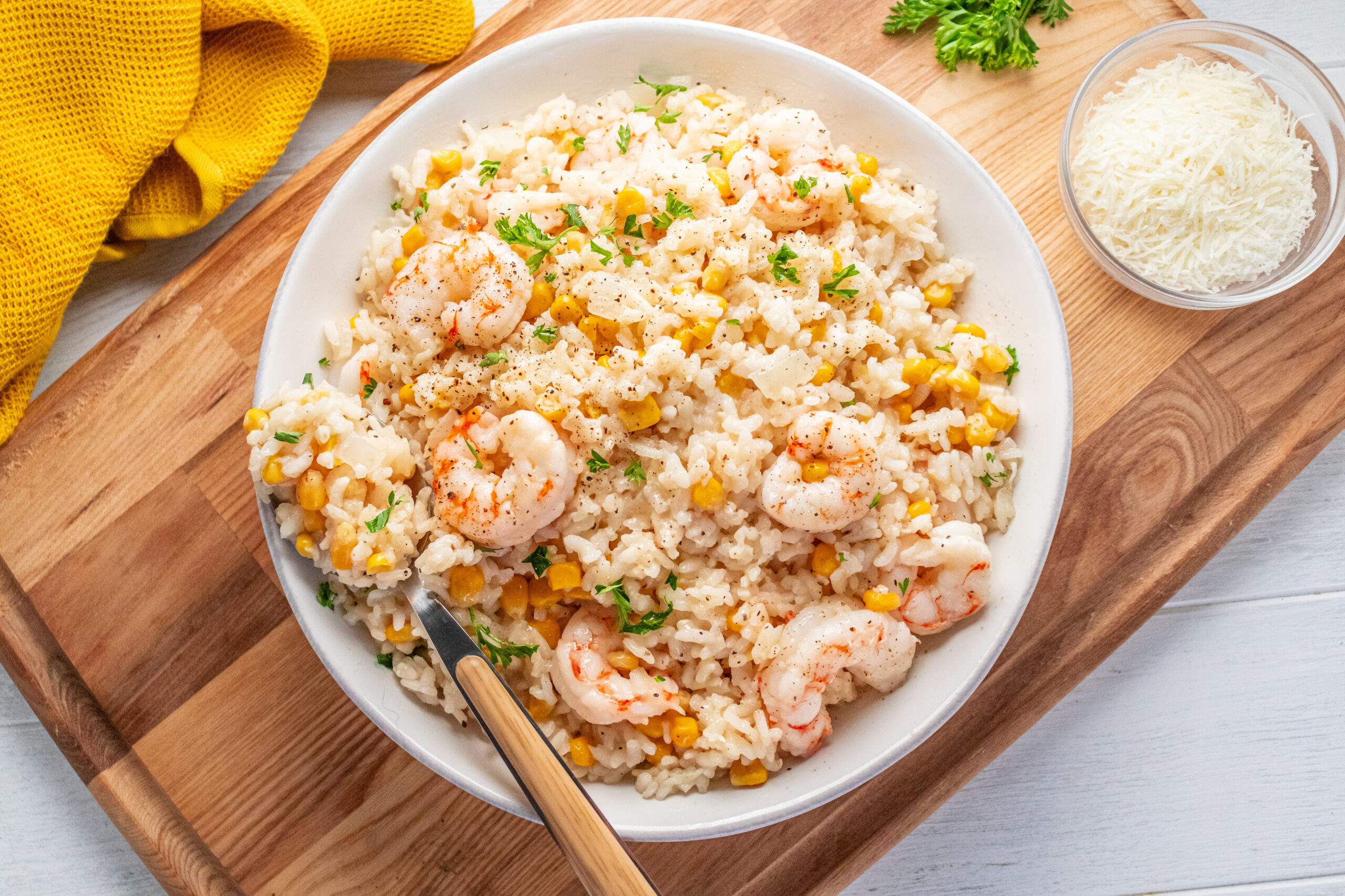 Sweet Corn and Shrimp Risotto