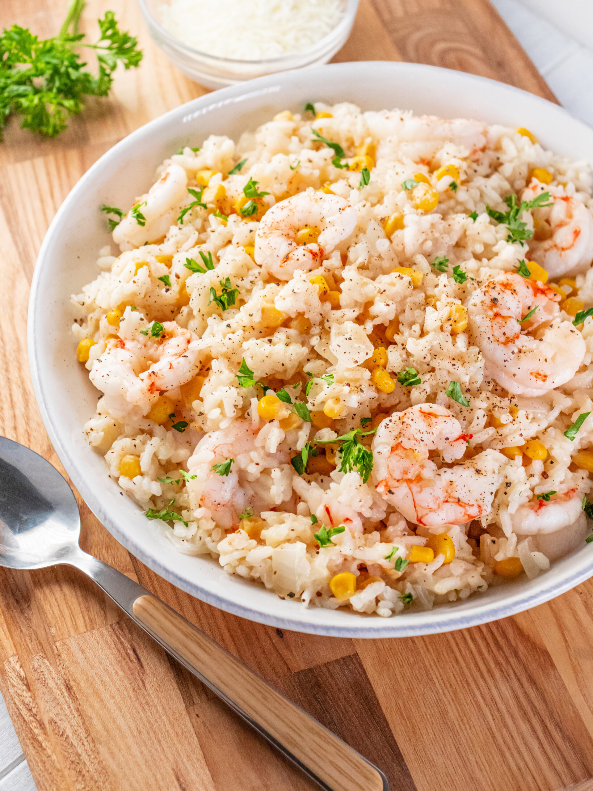 Sweet Corn and Shrimp Risotto